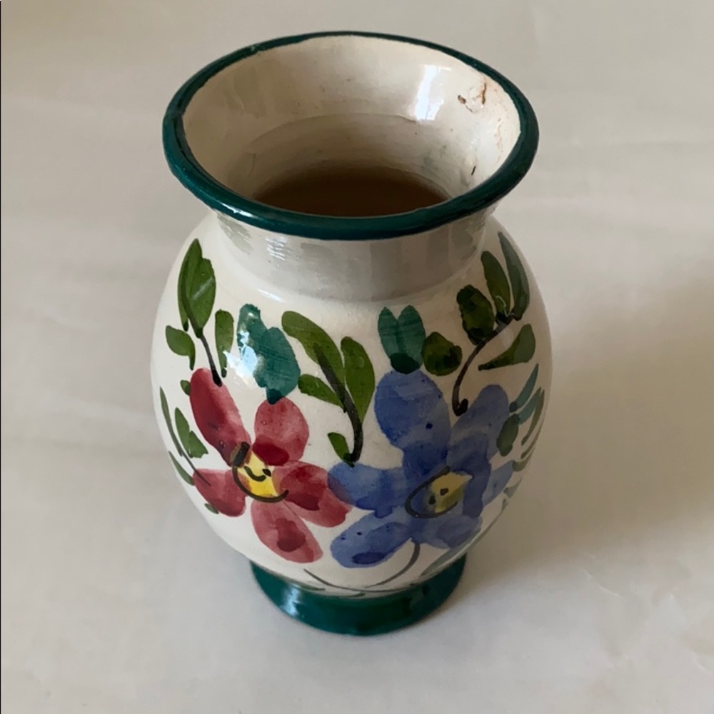Small Hand-Painted Vintage Italian Bud Vase